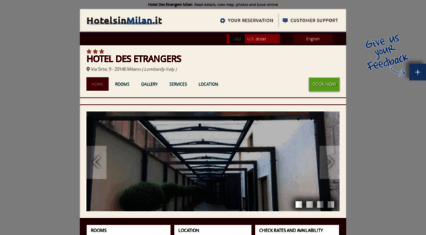 hoteldesetrangers.hotelsinmilan.it