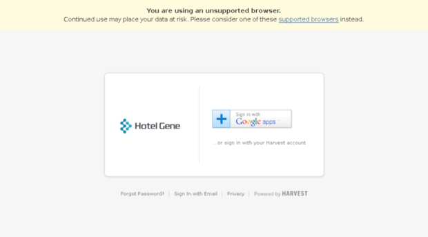 hotelgene.harvestapp.com
