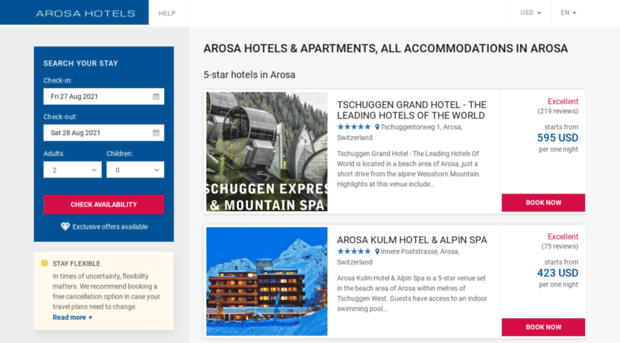 hotels-in-arosa.com