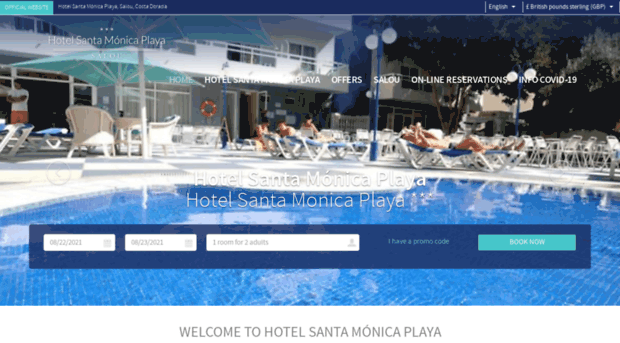 hotelsantamonicaplayasalou.com