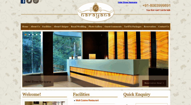 hotelshreenarayana.com