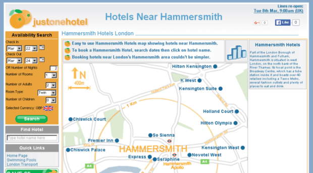 hotelsnearhammersmith.co.uk