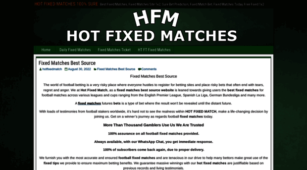 hotfixedmatches.com