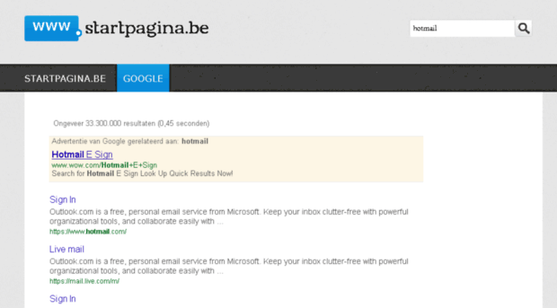 hotmail.startpagina.be