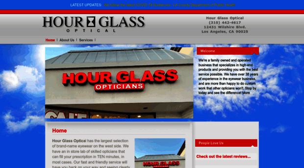 hourglassoptical.com