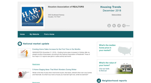 houstonassociationofrealtors.housingtrendsenewsletter.com