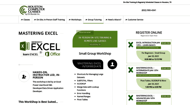 houstonexcelclasses.com