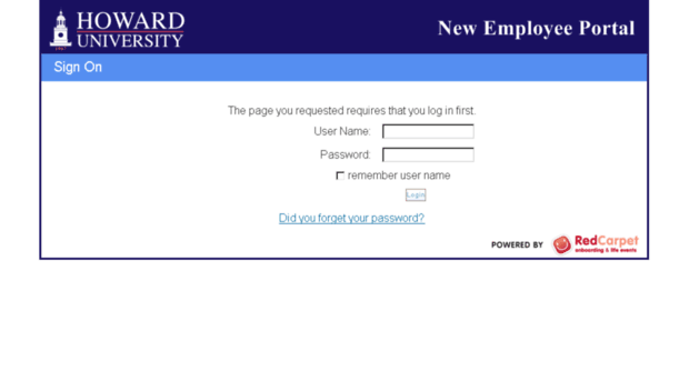 Howarduniversity redcarpet silkroad SilkRoad Onboarding Login 