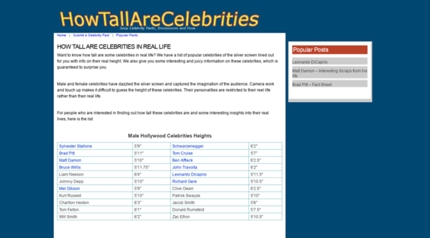 howtallarecelebrities.com