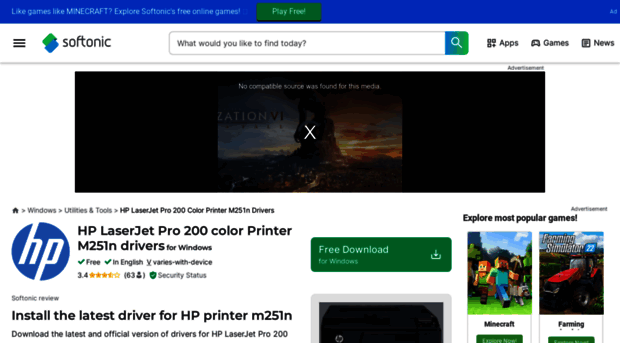 hp-laserjet-pro-200-color-printer-m251n-drivers.en.softonic.com