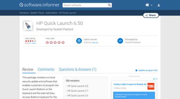 hp-quick-launch.software.informer.com