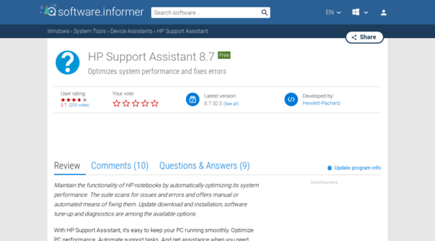 hp-support-assistant.software.informer.com