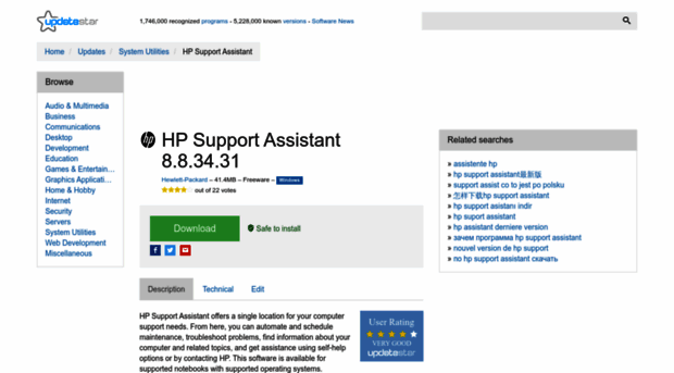 hp-support-assistant.updatestar.com