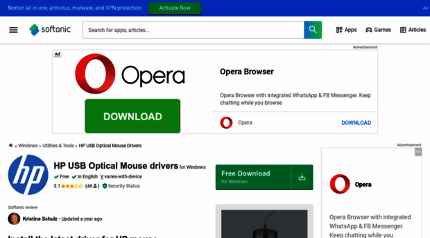 hp-usb-optical-mouse-drivers.en.softonic.com