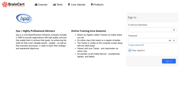 hpaconsultant.braincert.com