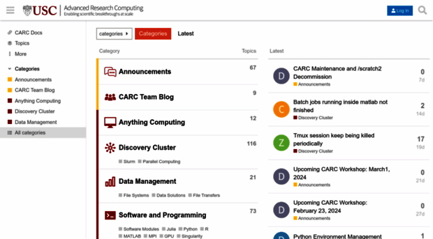 hpc-discourse.usc.edu