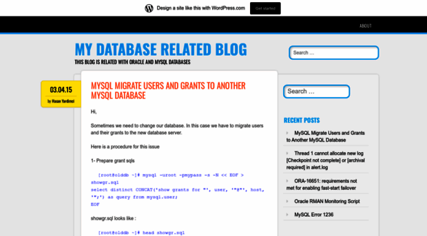 hsnyrd.wordpress.com - My Database Related Blog – Thi... - Hsnyrd Wordpress
