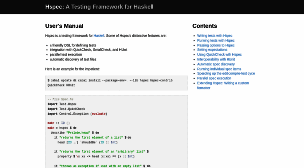 hspec.github.io