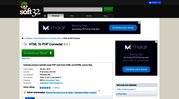 html-to-php-converter-1.soft32.com