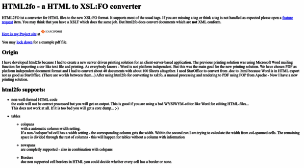 html2fo.sourceforge.net
