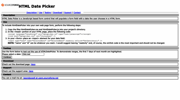 htmldatepicker.sourceforge.net