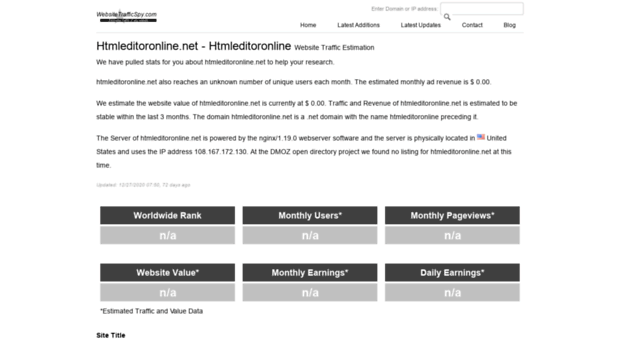 htmleditoronline.net.websitetrafficspy.com