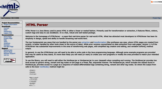 htmlparser.sourceforge.net
