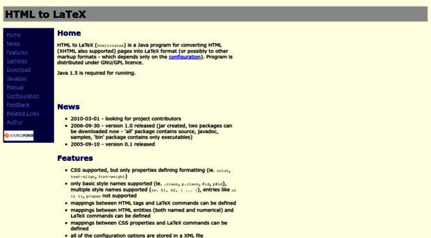 htmltolatex.sourceforge.net