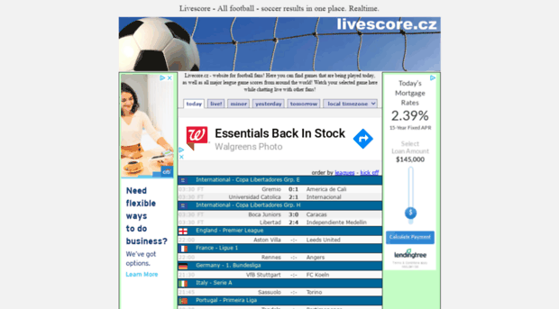 Www on sale livescores cz