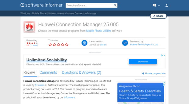 huawei-connection-manager.software.informer.com