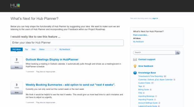 hubplanner.uservoice.com