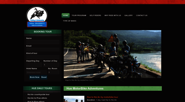 huemotorbikeadventure.com