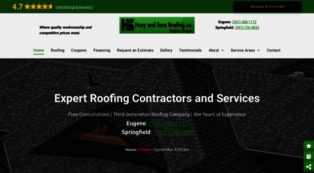 hueyandsonsroofing.com