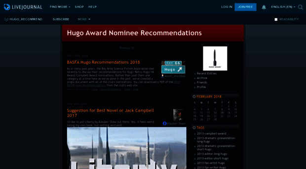 hugo-recommend.livejournal.com