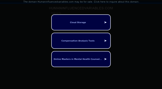humaninfluencedvariables.com