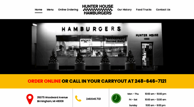 hunterhousehamburgers.com