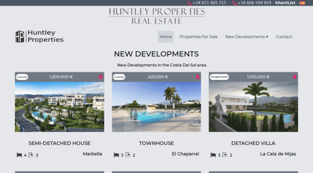 huntleypropertiesspain.com