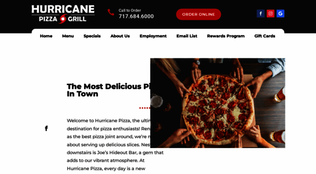 hurricanepizza.com