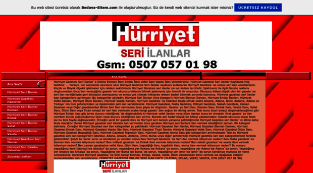 hurriyetgazetesiseriilanlar.tr.gg