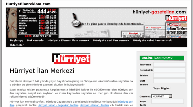 hurriyetilanreklam.com