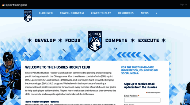 huskieshockeyclub.com