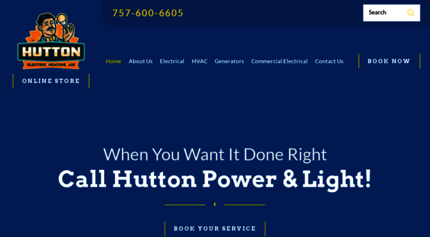 huttonpowerandlight.com