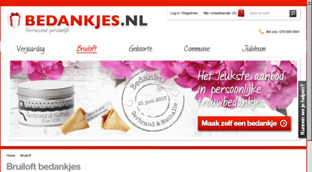 huwelijksbedankjes.nl