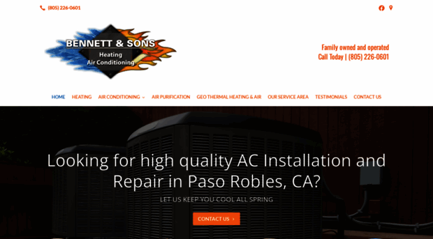 hvacbennettandsons.com