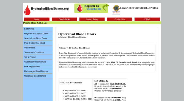 hyderabadblooddonors.org