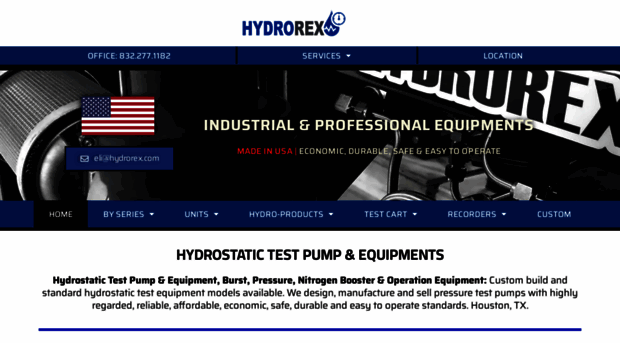hydrorex.com - Hydrostatic Test Pump | Housto... - Hydrorex