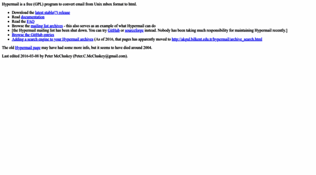 hypermail-project.org