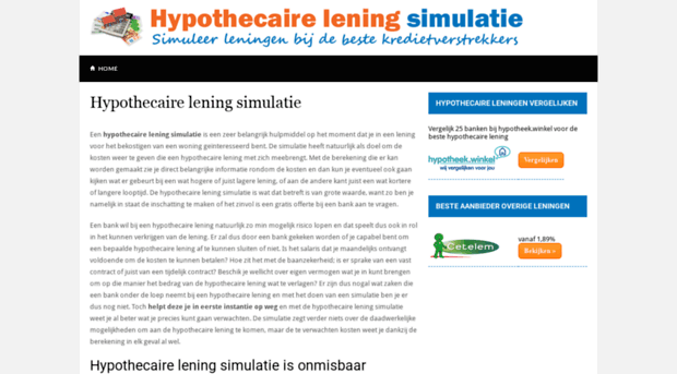 hypothecaireleningsimulaties.be