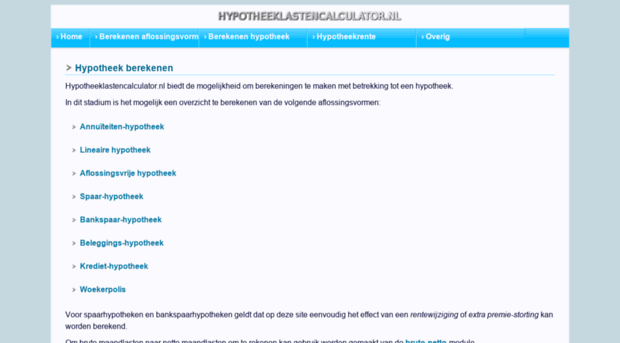 hypotheeklastencalculator.nl