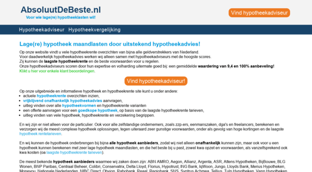 hypotheekrente.absoluutdebeste.nl
